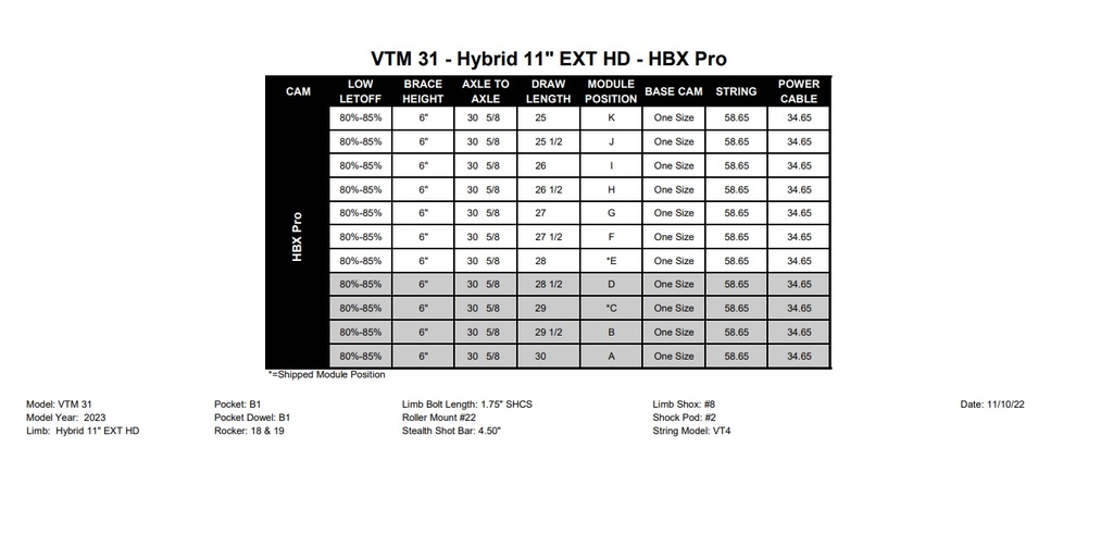 VTM 31 HBX PRO Solid Hoyt 