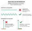 Pfeilfangnetz 8m Weiss