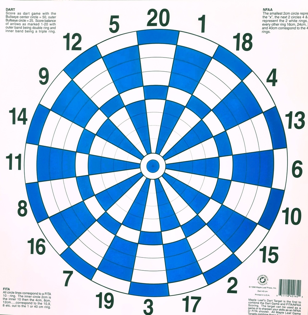 Target Face 40cm Dart Game