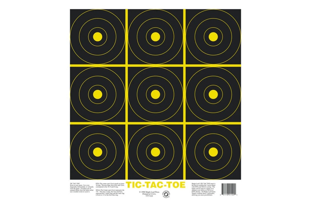 Target Face Tic Tac Toe Maple Leaf